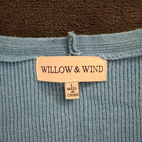 Baby blue long sleeve sweater dress - Picture 3 of 3